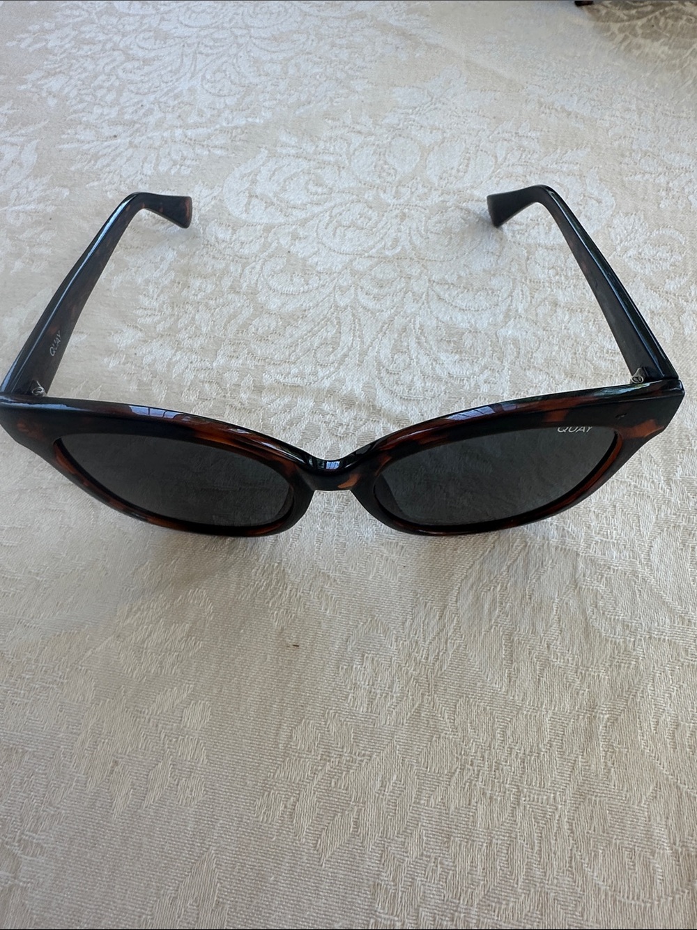 Quay Australia Tortoiseshell Frame Sunglasses with Dark Lenses